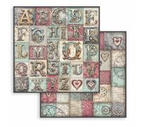 Stamperia - Scrapbook Sheets for Scrapbooks, Albums, Card Making, Bullet Journals and More, Acid Free, Double-Sided, Perfect for Crafts and Gifting (Master of Magic, Alphabet) (30.5 x 30.5cm)