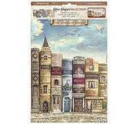 Stamperia Set 6 papeles de arroz Vintage Library 21 x 29 cm, Multicolore, 23 x 18 cm