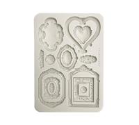 Stamperia - Silicon Mould A5 for Scrapbooking, Bullet Journals and More, Non-Stick Surface, Suitable for Air-Dry Clay, Resin and More, Perfect for Crafts and Gifting (Timeless, Frames)