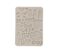 Stamperia - Silicon Mould A5 for Scrapbooks, Bullet Journals and More, Non-Stick Surface, Suitable for Air-Dry Clay, Resin and More, Perfect for Crafts and Gifting (Baby, Accessories)