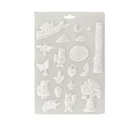 Stamperia - Soft Mould A4 for Scrapbooking, Albums, Bullet Journals and More, Suitable for Soft Clay, Ceramic Powder and More, Perfect for Hobbies, Crafts and Gifting (Hidden Grove)