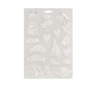 Stamperia - Soft Mould A4 for Scrapbooking, Albums, Bullet Journals and More, Suitable for Soft Clay, Ceramic Powder and More, Perfect for Hobbies, Crafts and Gifting (Timeless)