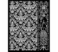 Stamperia - Spessi stencil per scrapbooking, album, card making, bullet journalling, and more mannequin, materiale flessibile, facile da pulire, perfetto per artigianato e velenatura (Brocante