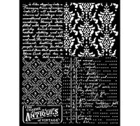 Stamperia - Spessi stencil per scrapbooking, album, card making, bullet journalling, and more misted patterns, materiale flessibile, facile da pulire, perfetto per artigianato e velenatura (Brocante