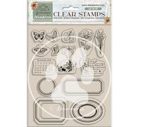 Stamperia - Stamp acrilico per scrapbooking, albums, card making, bullet journalling, and more Transparent, Long Lasting, Easy to Clean, Perfect for Crafts and Gifting (Secret Diary - Labels)