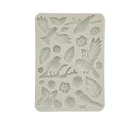 Stamperia - Stampo in silicone A5 per album di ritagli, bullet journals and more, non-stick, adatto per argilla ad aria, resina e molto, perfetto per artigianato e velenatura (foresta - uccelli)