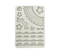 Stamperia - Stampo in silicone A5 per scrapbooking, albums, card making, Bullet Journals and More, Lace Borders, Nonstick, Suitable for Air-Dry Clay and More, Perfect for Crafts and Gifting (Secret