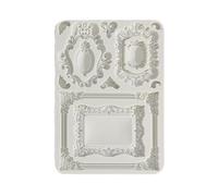 Stamperia - Stampo in silicone A5 per scrapbooking, Bullet Journals and More, Frames, Non-Stick Surface, Suitable for Air-Dry Clay, Resin, and More, Perfect for Crafts and Gifting (Brocante Antiques)
