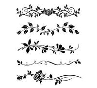 Stamperia Stencil Spesso 20 x 25 cm Bordure Rose KSTD037