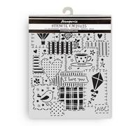 Stamperia - Thick Stencil for Scrapbooks, Albums, Cards, Bullet Journals, and More, Flexible Material, Easy to Clean, Perfect for Crafts and Gifting (Family, Patchwork)