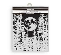 Stamperia - Thick Stencil for Scrapbooks, Albums, Cards, Bullet Journals, and More, Flexible Material, Easy to Clean, Perfect for Crafts and Gifting (Herbarium Silvae, Moon in the Forest)