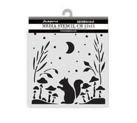 Stamperia - Thick Stencil for Scrapbooks, Albums, Cards, Bullet Journals, and More, Flexible Material, Easy to Clean, Perfect for Crafts and Gifting (Herbarium Silvae, Squirrel)