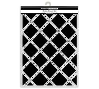Stamperia - Thick Stencil for Scrapbooks, Albums, Cards, Bullet Journals, and More, Flexible Material, Easy to Clean, Perfect for Crafts and Gifting (Gardens of Time, Diamond Grid Pattern) (A3)