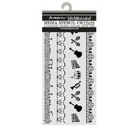 Stamperia - Thick Stencil for Scrapbooks, Albums, Cards, Bullet Journals, and More, Flexible Material, Easy to Clean, Perfect for Crafts and Gifting (Symphony, Borders)