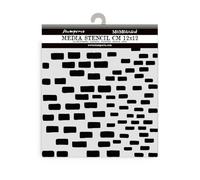 Stamperia - Thick Stencils for Scrapbooks, Albums, Cards, Bullet Journalling, and More, Flexible Material, Easy to Clean, Perfect for Hobbies, Crafts and Gifting (Silent Sea, Bricks Pattern)
