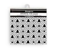 Stamperia - Thick Stencils for Scrapbooks, Albums, Cards, Bullet Journalling, and More, Flexible Material, Easy to Clean, Perfect for Hobbies, Crafts and Gifting (Candy Christmas, Tree Pattern)