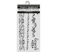Stamperia - Thick Stencils for Scrapbooks, Albums, Cards, Bullet Journalling, and More, Flexible Material, Easy to Clean, Perfect for Hobbies, Crafts and Gifting (Venice, City of Art - Borders)