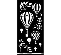 Stamperia - Thick Stencils for Scrapbooks, Albums, Cards, Bullet Journalling, and More, Flexible Material, Easy to Clean, Perfect for Hobbies, Crafts and Gifting (Timeless, Air Balloons)