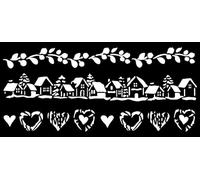 Stamperia - Thick Stencils for Scrapbooks, Albums, Cards, Bullet Journalling, and More, Flexible Material, Easy to Clean, Perfect for Hobbies, Crafts and Gifting (The Owl’s House, 3 Stripes)