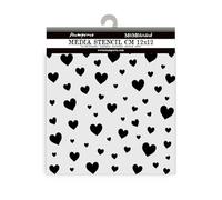 Stamperia - Thick Stencils for Scrapbooks, Albums, Cards, Bullet Journalling, and More, Flexible Material, Easy to Clean, Perfect for Hobbies, Crafts and Gifting (Timeless, Hearts)
