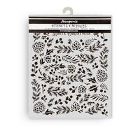 Stamperia - Thick Stencils for Scrapbooks, Albums, Cards, Bullet Journalling, and More, Flexible Material, Easy to Clean, Perfect for Hobbies, Crafts and Gifting (The Owl’s House, Pine Cones)