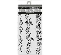 Stamperia - Thick Stencils for Scrapbooks, Albums, Cards, Bullet Journalling, and More, Flexible Material, Easy to Clean, Perfect for Hobbies, Crafts and Gifting (Timeless, 3 Borders)