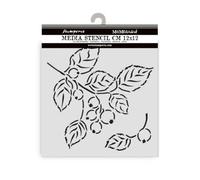 Stamperia - Thick Stencils for Scrapbooks, Albums, Cards, Bullet Journals, and More, Flexible Material, Easy to Clean, Perfect for Crafts and Gifting (Whispering Woods, Berries)