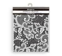 Stamperia - Thick Stencils for Scrapbooks, Albums, Cards, Bullet Journals, and More, Flexible Material, Easy to Clean, Perfect for Crafts and Gifting (Quiet Days, Floral Lace)