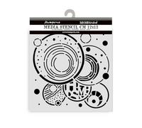 Stamperia - Thick Stencils for Scrapbooks, Albums, Cards, Bullet Journals, and More, Flexible Material, Easy to Clean, Perfect for Crafts and Gifting (Furry Friends, Vibrant Circles)
