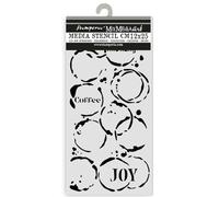 Stamperia - Thick Stencils for Scrapbooks, Albums, Cards, Bullet Journals, and More, Flexible Material, Easy to Clean, Perfect for Crafts and Gifting (Furry Friends, Coffee Prints)