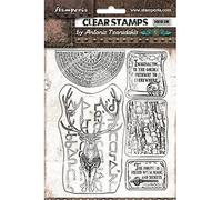 Stamperia Timbro Acrilico-Foresta Magica-Cervo, Multicolore, 14 x 18 cm