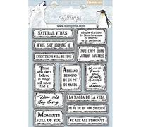 Stamperia Timbro Alta Definizione 14x18 cm-Frasi, Carta, Multicolore, 10cm16.5cm, 3 unità