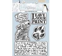 Stamperia Timbro Alta Definizione 14x18 cm-Leave Your Print, Multicolore, 10cm16.5cm, 3 unità