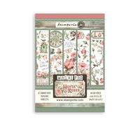 Stamperia - Washi Pad for Scrapbooking, Albums, Card Making, Bullet Journalling and More, Translucent, Easy to Cut, Acid Free, Perfect for Hobbies, Crafts and Gifting (House of Roses) (A5) (8 Sheets)