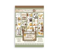 Stamperia - Washi Pad per scrapbook, album, card, bullet journals and more traslucent and easy to cut, acid free, Perfect for hobby, artigianato and Gifting (Golden Harmony) (A5) (8 fogli)