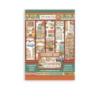 Stamperia - Washi Pad per scrapbook, album, card, bullet journals and more traslucent and easy to cut, acid free, Perfect for hobby, artigianato and Gifting (Art of Travelling) (A5) (8 fogli)