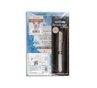 Stamperia - Watercolour Kit with Metallic Watercolours, Album, and Brushpen for Creating Water-Based Art and Projects