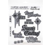 Stampers Anonymous CMS389 Cling RBBR Stamp Set CMAS #2, Christmastime #2, taglia unica