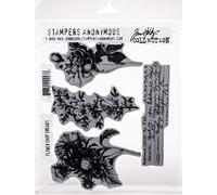 Stampers Anonymous - Tim Holtz Cling RBBR Stamp Set FLWR, negozio di fiori, taglia unica