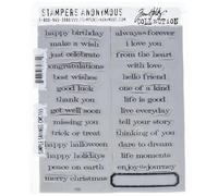 Stampers Anonymous Tim Holtz Cling Rubber Stamp Set 7 by 85Inch Simple Sayings
