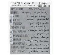 Stampers Anonymous Tim Holtz Cling Rubber Stamp Set 7"X8.5"-Crazy Talk