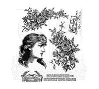 Stampers Anonymous Tim Holtz Cling Stamps-7 "" X 8,5 "Lady Rose