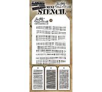 Stampers Anonymous Tim Holtz Mini Layered Stencil Set 3/Pkg-Set #34