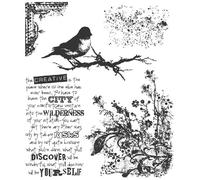 Stampers Anonymous Tim Holtz - Set di timbri in gomma, motivo: arazzo urbano