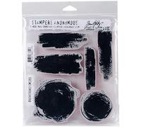 Stampers Anonymous Tim Holtz - Set di timbri in gomma per pennellate, in materiale sintetico, multicolore, 24,3 x 19 x 0,6 cm