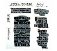 Stampers Anonymous Tim Holtz - Set di timbri Supporto Acrilico, timbri di Gomma Originali Red