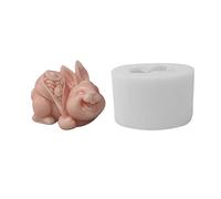 Stampi 3D a forma di coniglio, in resina epossidica, profumati, per Pasqua, conigli, stampi in silicone fatti a mano per realizzare