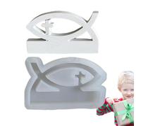 Stampi A Croce In Silicone,Stampi In Resina Croce In Silicone,Stampo per candele in silicone | Stampo ornamentale per fai da te, decorazioni per torte artigianali, stampi in resina di pesce credo