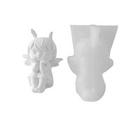 Stampi a forma di angelo, in silicone, a forma di bambola, per gesso, con ala