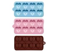 Stampi A Forma Di Cuore Da 3 Pezzi, Stampi Per Cioccolato, Stampi In Silicone, Accessori Da Forno, Stampi Per Caramelle, Stampi Per Dessert